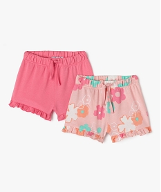 short en coton avec volants bebe fille (lot de 2) rose shortsJ827801_1