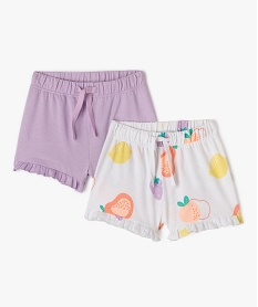 short en coton avec volants bebe fille (lot de 2) violet shortsJ827901_1