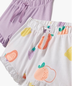 short en coton avec volants bebe fille (lot de 2) violet shortsJ827901_2