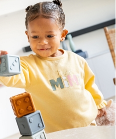 GEMO Sweat à motifs fleuris bébé fille jaune standard