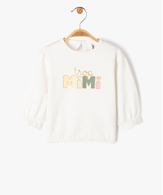 GEMO Sweat à motifs fleuris bébé fille Beige