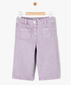 pantalon large en toile denim bebe fille violet pantalonsJ830101_1