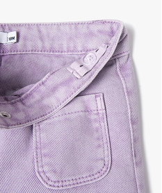 pantalon large en toile denim bebe fille violet pantalonsJ830101_2