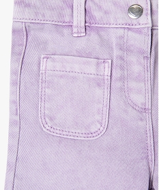 pantalon large en toile denim bebe fille violet pantalonsJ830101_3