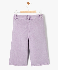 pantalon large en toile denim bebe fille violet pantalonsJ830101_4