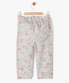 pantalon fleuri avec taille elastique bebe fille rose pantalonsJ830501_3