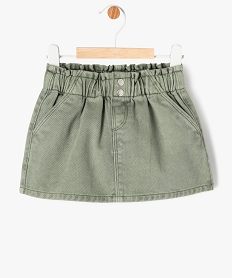 GEMO Jupe en jean bébé fille avec taille élastique kaki standard
