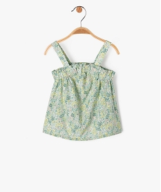 blouse a bretelles a motifs fleuris bebe fille vert chemisiers et blousesJ832001_1