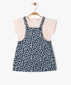 GEMO Ensemble 2 pièces robe + tee-shirt bébé fille Bleu