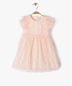 robe de ceremonie en tulle bebe fille roseJ834301_1