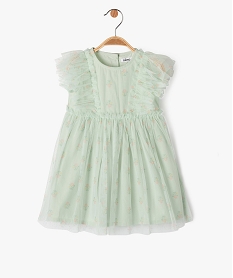 robe de ceremonie en tulle bebe fille vertJ834401_1