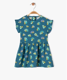 GEMO Robe sans manches à motifs fleuris bébé fille Bleu