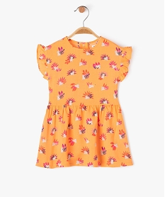 robe sans manches a motifs fleuris bebe fille orange robesJ834901_1