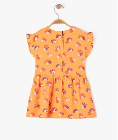 robe sans manches a motifs fleuris bebe fille orange robesJ834901_3