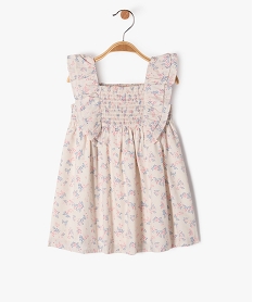 robe sans manches a motifs fleuris bebe fille - lulucastagnette beige robesJ835201_1