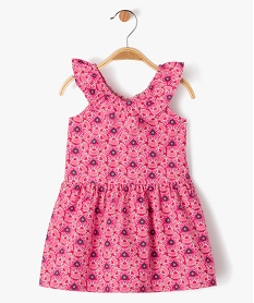 robe fleurie avec volant sur le col bebe fille rose robesJ835301_1