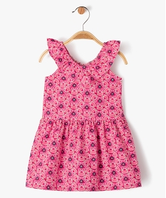 GEMO Robe fleurie avec volant sur le col bébé fille Rose