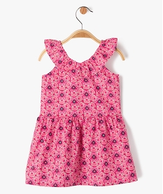 robe fleurie avec volant sur le col bebe fille rose robesJ835301_3