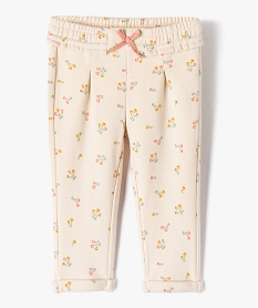 GEMO Pantalon de jogging avec pinces bébé fille beige standard