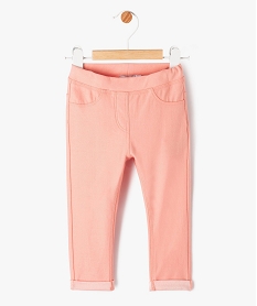 GEMO Jegging à taille réglable bébé fille Rose