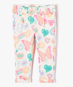 pantalon de jogging avec pinces bebe fille multicolore leggingsJ836001_1