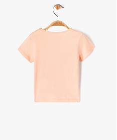 tee-shirt manches courtes a motif paillete bebe fille orangeJ837001_3