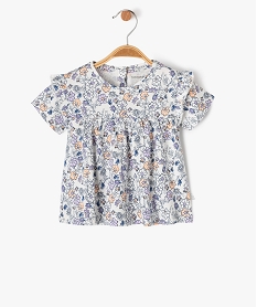 GEMO Tee-shirt manches courtes large à fleurs bébé fille - LuluCastagnette Beige