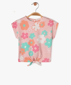 GEMO Tee-shirt à manches courtes loose imprimé bébé fille rose standard