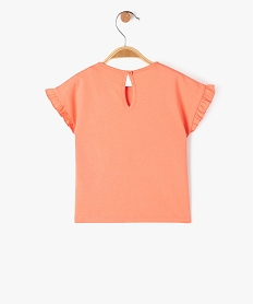 tee-shirt manches courtes a volants bebe fille orangeJ839701_3
