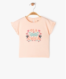 GEMO Tee-shirt manches courtes à volants bébé fille rose standard