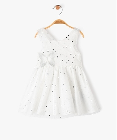 GEMO Robe de cérémonie en tulle pailleté bébé fille Blanc