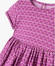 robe imprimee a manches courtes bebe fille violet robesJ844201_2