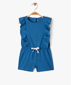 GEMO Combishort avec volants sur les épaules bébé fille bleu standard