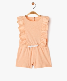 combishort avec volants sur les epaules bebe fille orangeJ844901_1