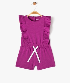 GEMO Combishort avec volants sur les épaules bébé fille violet standard