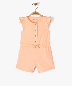 GEMO Combishort sans manches en jersey de coton imprimé bébé fille rose standard