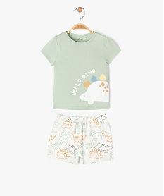 GEMO Pyjashort 2 pièces avec motifs dinosaures bébé garçon Vert