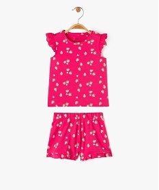 pyjashort 2 pieces avec motifs fruits bebe fille roseJ848001_2