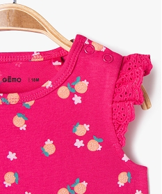 pyjashort 2 pieces avec motifs fruits bebe fille roseJ848001_4