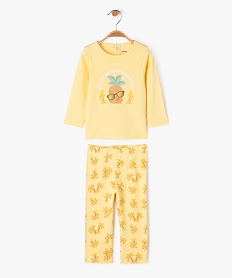 pyjama 2 pieces a motifs exotiques bebe garcon jauneJ848801_1