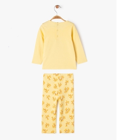 pyjama 2 pieces a motifs exotiques bebe garcon jauneJ848801_3