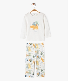 GEMO Pyjama 2 pièces en jersey de coton imprimé bébé blanc standard