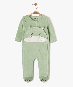 GEMO Pyjama en velours avec motif dinosaure bébé garçon vert standard