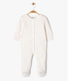 GEMO Pyjama en coton imprimé ouverture devant bébé fille blanc standard