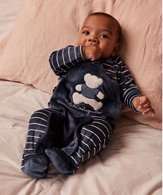 GEMO Pyjama en velours ouvert devant bébé - LuluCastagnette Bleu