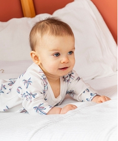 GEMO Pyjama en jersey imprimé avec zip ventral bébé Beige