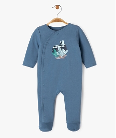 GEMO Pyjama dors-bien fermeture devant avec motifs exotiques bébé Bleu