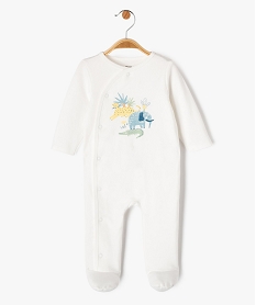 GEMO Pyjama dors-bien fermeture devant avec motifs exotiques bébé blanc chine
