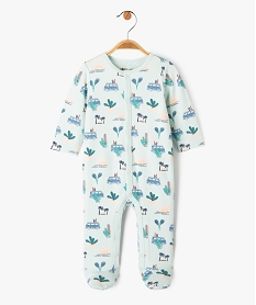 GEMO Pyjama dors-bien fermeture devant avec motifs palmiers bébé bleu standard