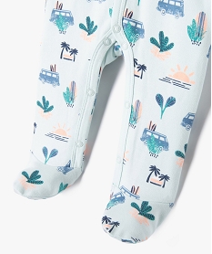 pyjama dors-bien fermeture devant avec motifs palmiers bebe bleuJ852601_2